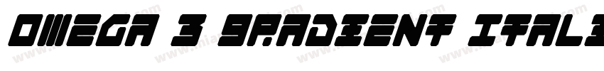 Omega 3 Gradient Italic字体转换
